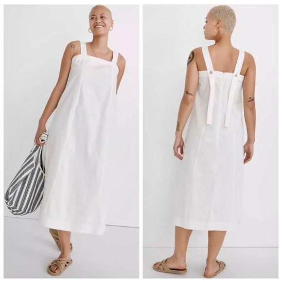 Madewell Dresses & Skirts - Madewell Linen Blend Princess Seamed Dress Old Money quiet luxury timeless NWT